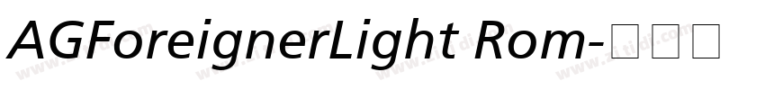 AGForeignerLight Rom字体转换